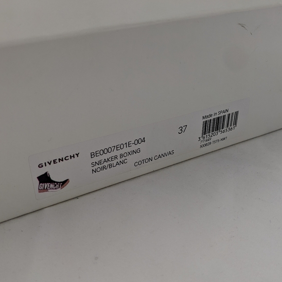 Givenchy Boxing Cotton Canvas Graphic Logo Sneakers Black - Picture 14 of 16